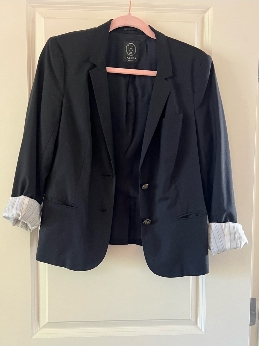3/$20 - Talula Black Tailored Blazer with Rolled Sleeves